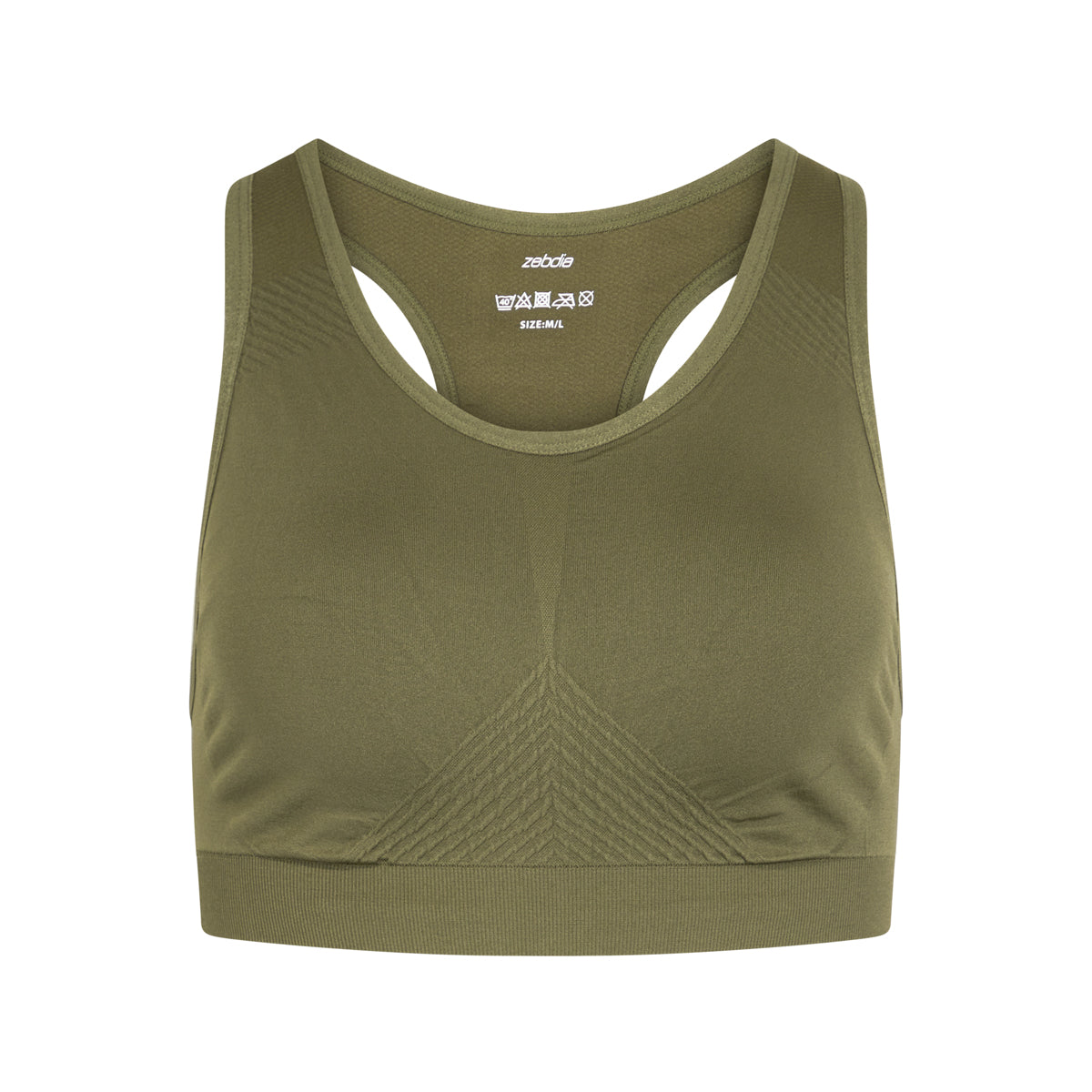 Zebdia Seamless sports BH, grøn