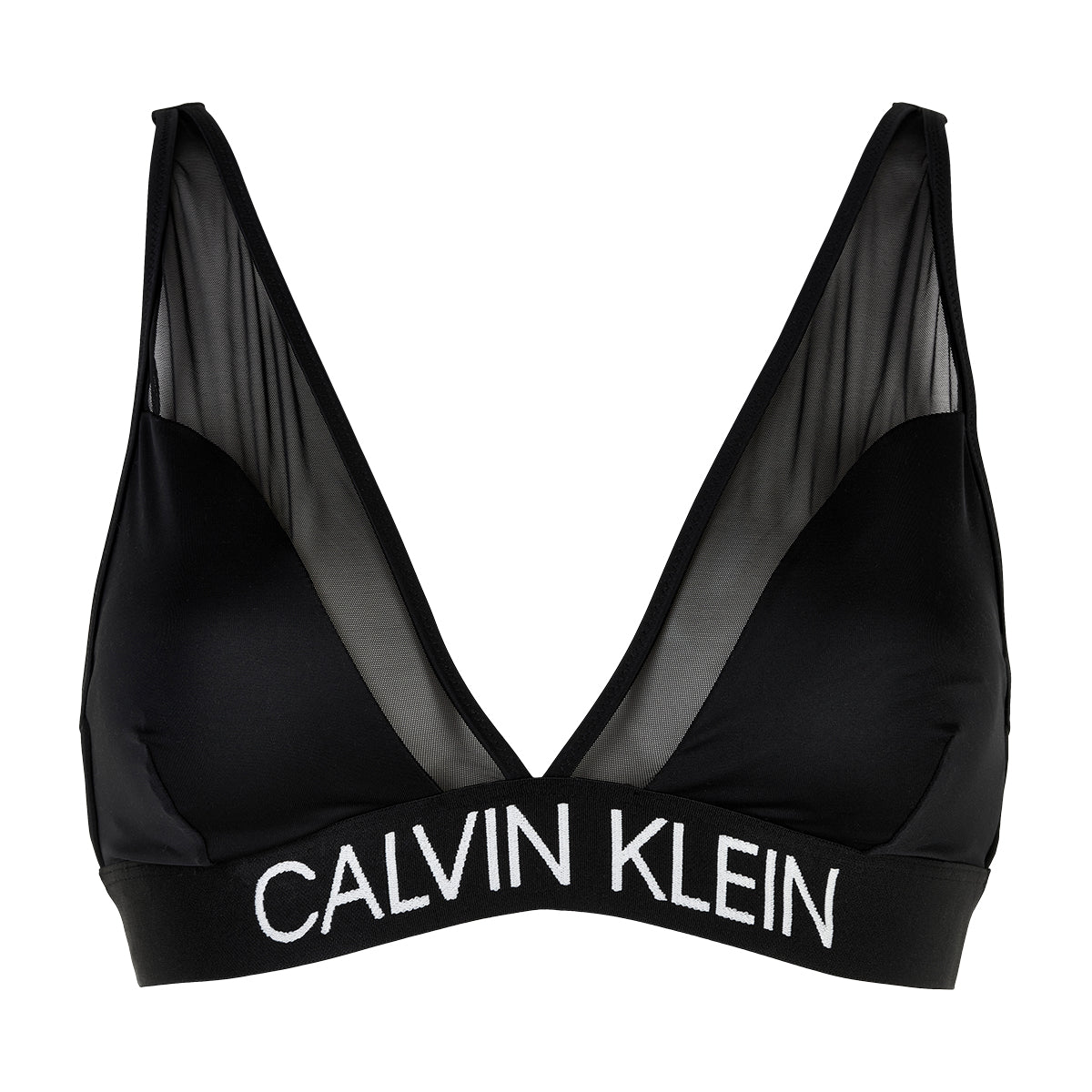 Calvin Klein High Triangle bikini top, sort