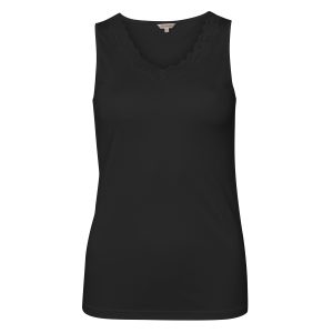 Lady Avenue Silk Jersey top, sort