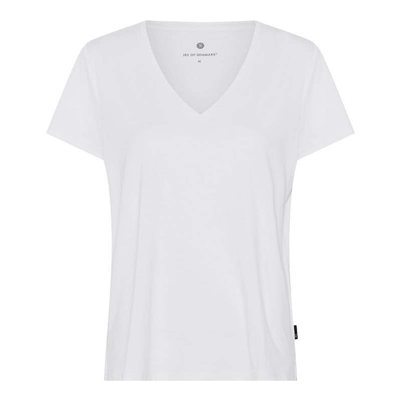 JBS of Denmark Bamboo Blend V-Tee t-shirt, hvid