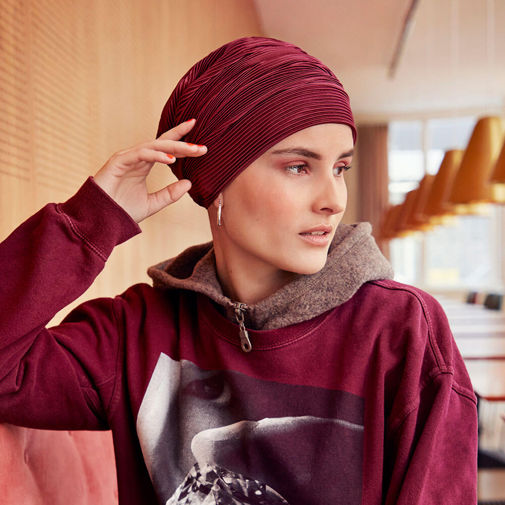 HocLuna Turban, Bordeaux Autumn - Udgår
