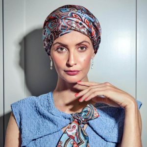 HocMilena Silke Turban, Royal Paisley - Blue