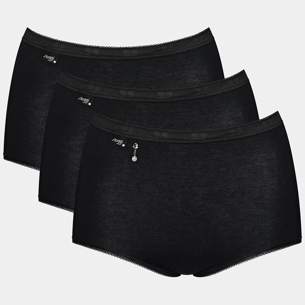 Sloggi Basic H Pearl 3-pack maxi trusse, sort Online nu