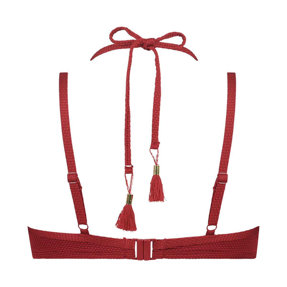 Hunkemöller Scallop Rio bikini top med bøjle, rød