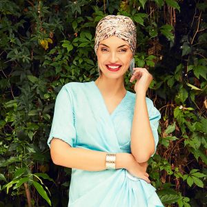 HocSapphire Turban, Oriental Rose Paisly