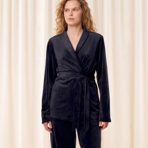 Triumph Sensual Velour kåbe, blå Levere