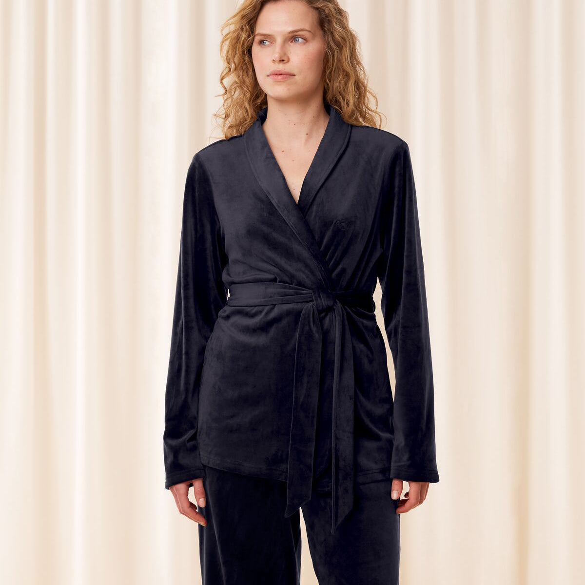 Triumph Sensual Velour kåbe, blå Levere