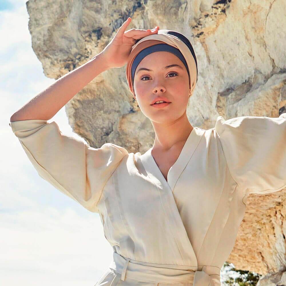HocMary Turban, Grey Cappuccino Mix - Udgår