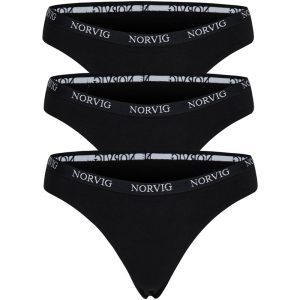 Norvig 3-Pack g-streng, sort