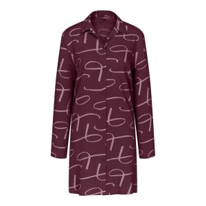 Triumph Boyfriend Fit natskjorte, rød Online Hot Salg