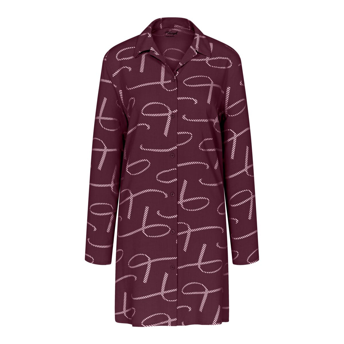 Triumph Boyfriend Fit natskjorte, rød Online Hot Salg