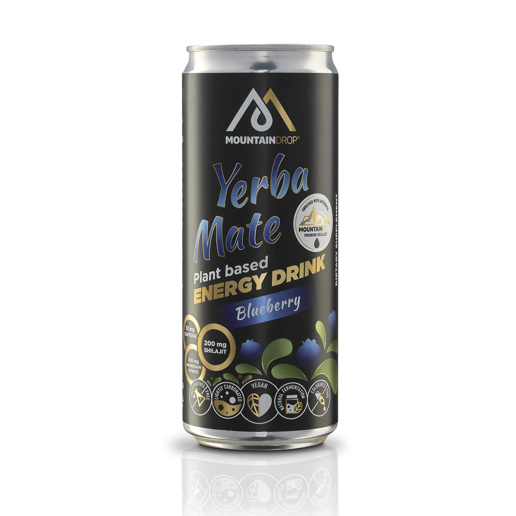 Shilajit & Yerba Mate Energidrik - Blueberry Blast