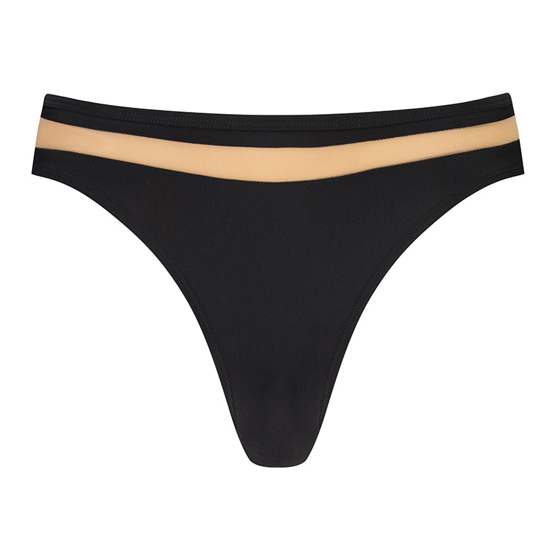 Hunkemöller Belize mesh bikinitrusse, sort