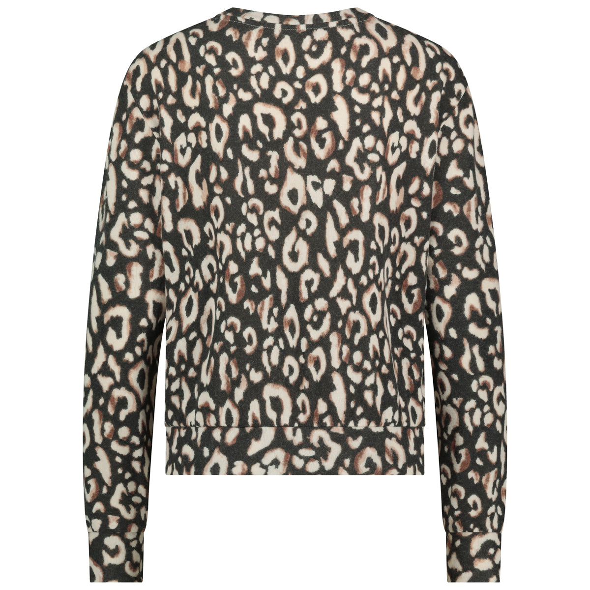 Hunkemöller Brushed Jersey Leopard bluse, sort