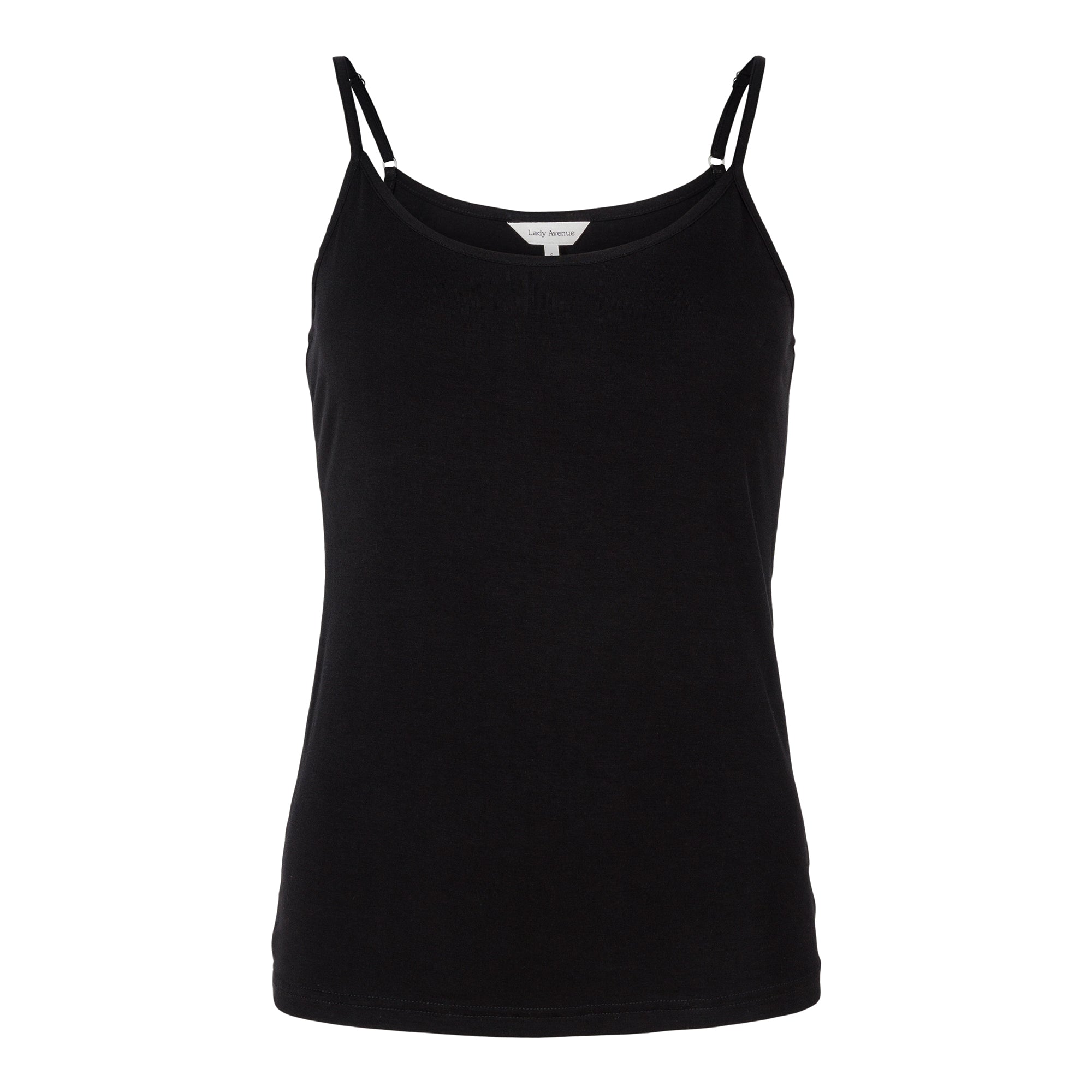 Lady Avenue Bamboo Basic Camisole top, sort