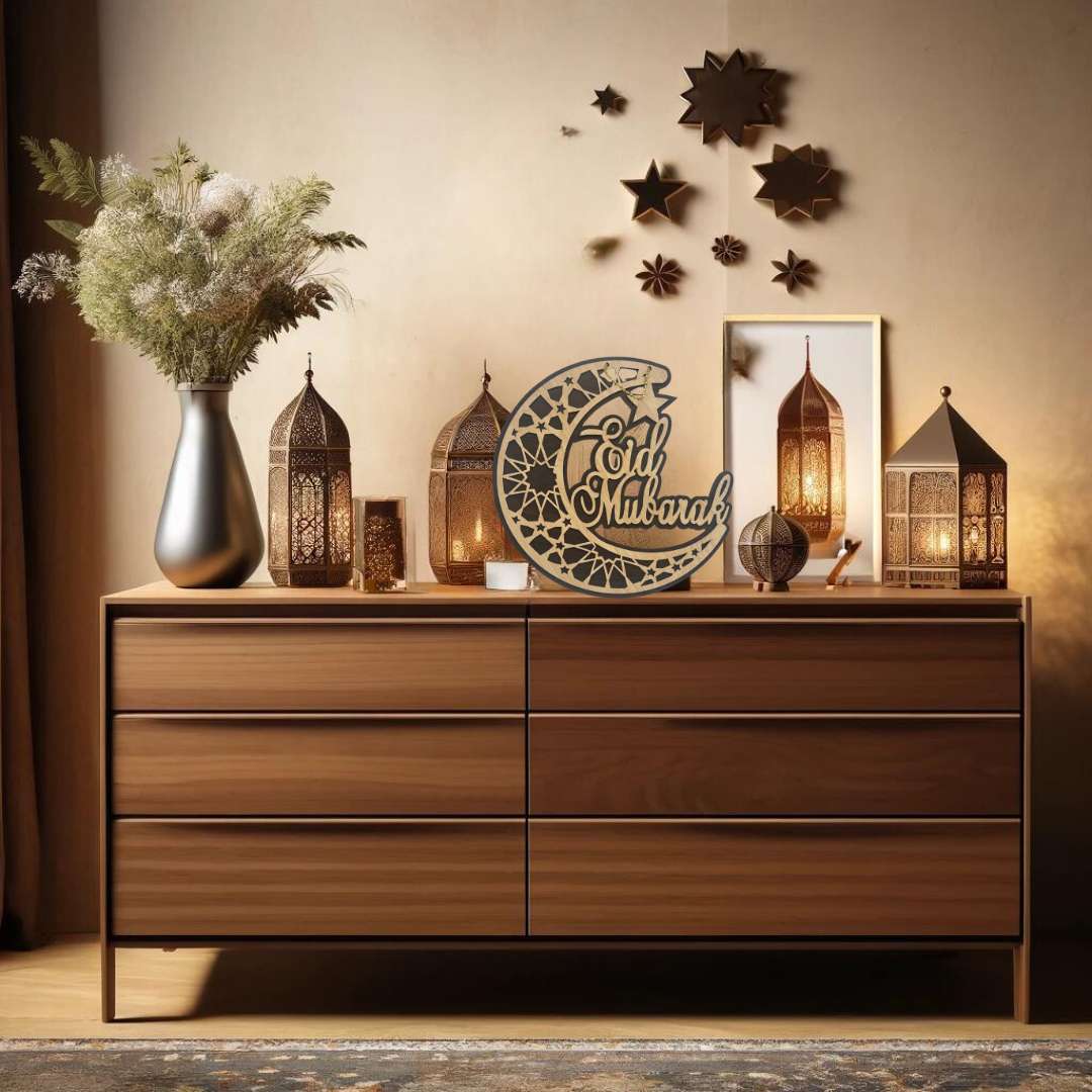 'Eid Mubarak' Skilt i Træ Online