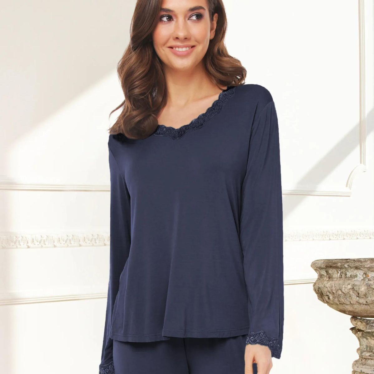 Lady Avenue Bamboo pyjamas, blå