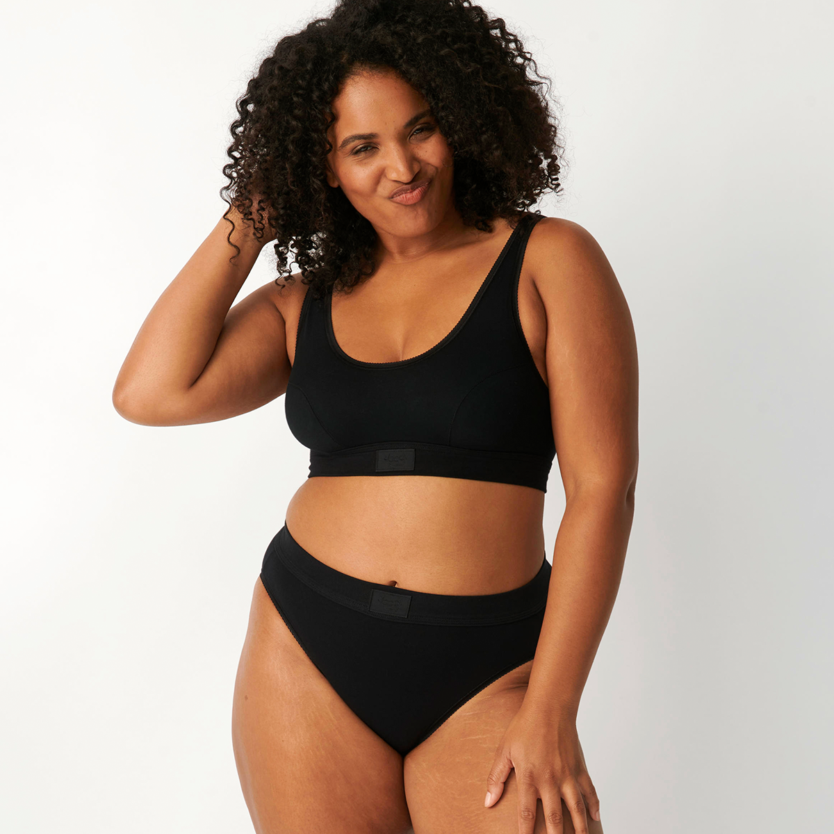 Sloggi Double Comfort BH top, sort Levere