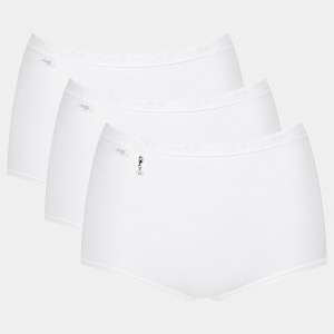 Sloggi Basic H Pearl 3-pack maxi trusse, hvid Rabat