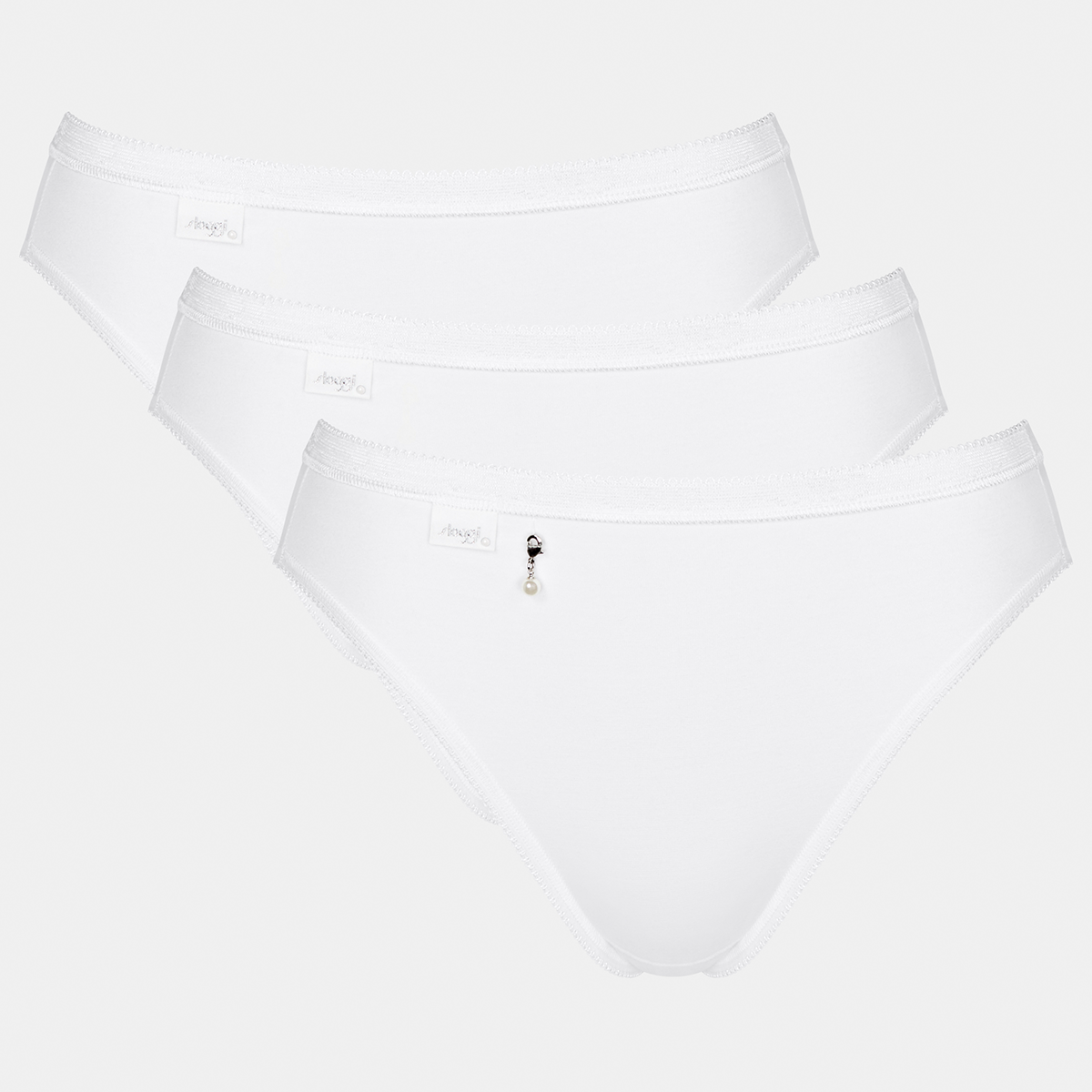 Sloggi Basic H Pearl 3 Pack tai trusse, hvid
