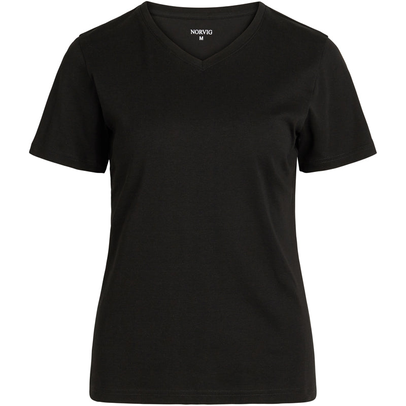 Norvig Ladies V-Neck t-shirt, sort