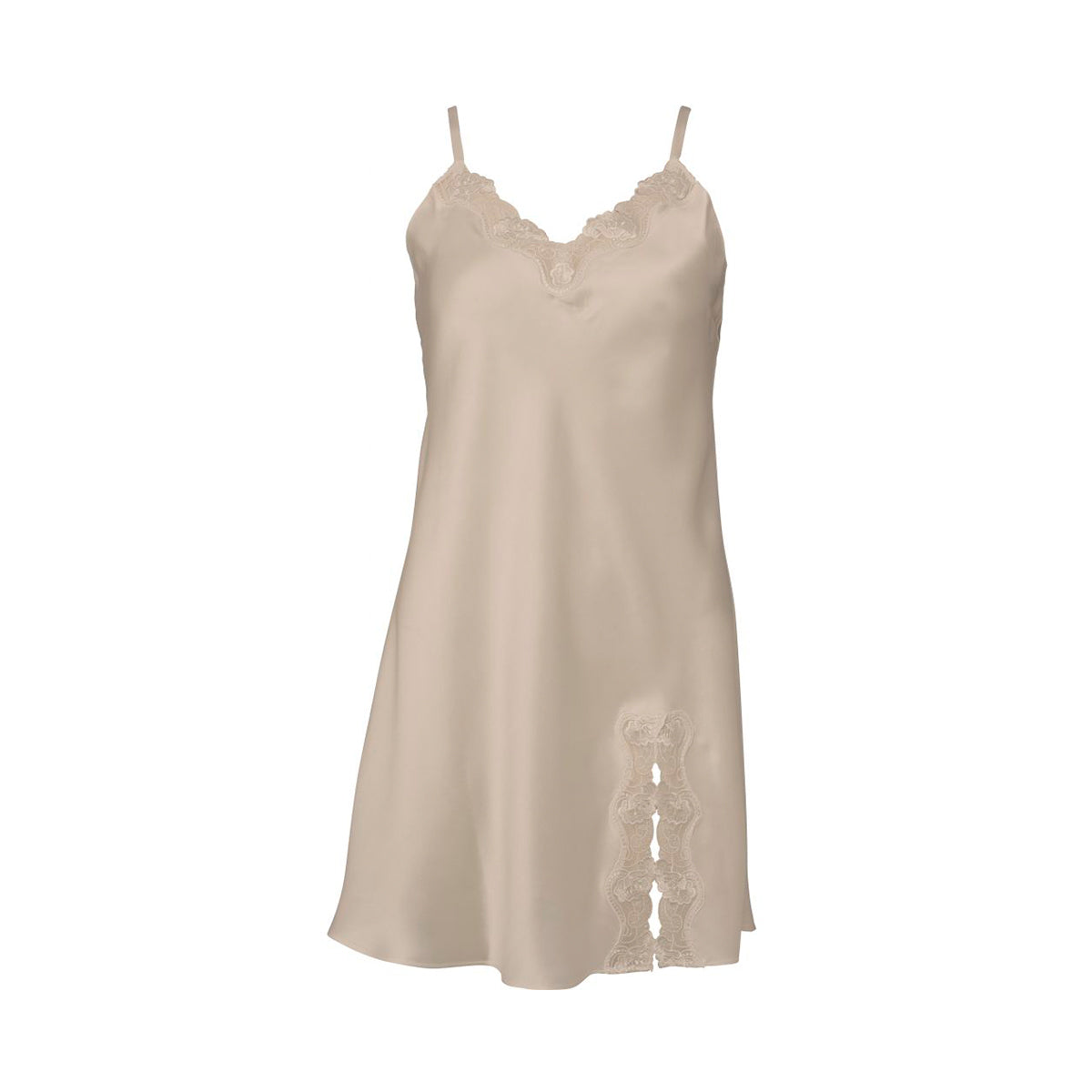 Lady Avenue Silk Jersey natkjole, creme
