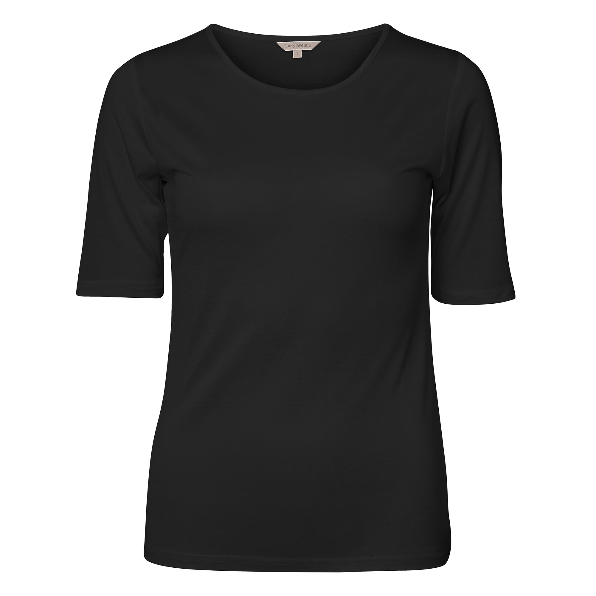Lady Avenue Silk Jersey t-shirt, sort