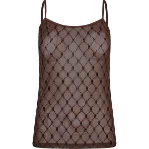 Hype The Detail Mesh top, brun