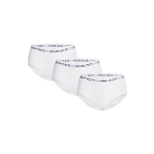 Urban Quest 3-Pack Bamboo hipster trusse, hvid