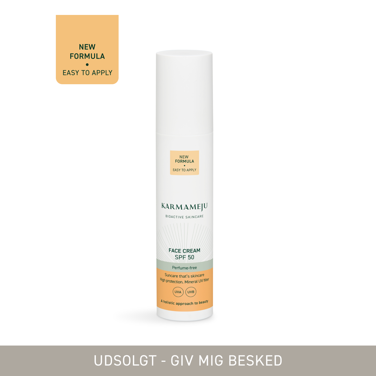 Ansigtscreme, SPF 50, parfumefri
