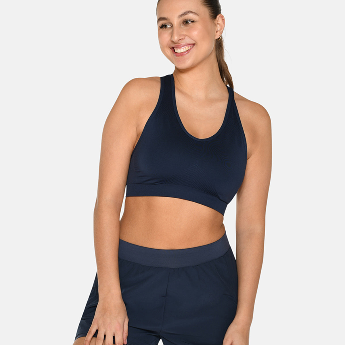 Zebdia Seamless sports BH, blå