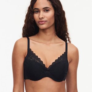 Chantelle EasyFeel Floral Touch BH med bøjle, sort