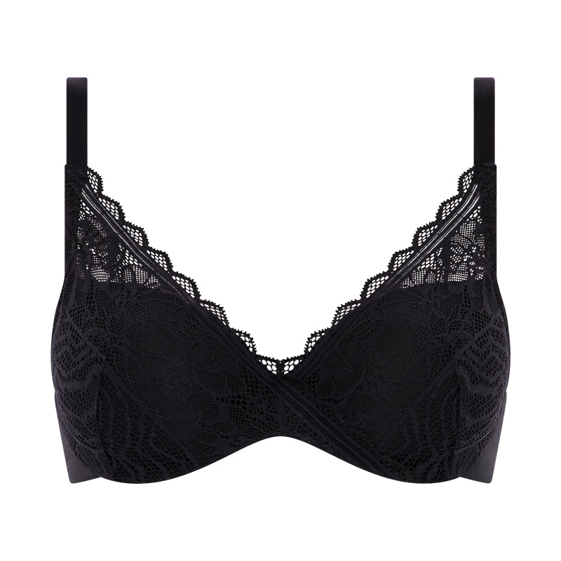 Chantelle EasyFeel Floral Touch BH med bøjle, sort