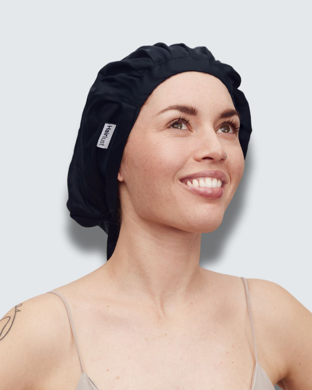 Bamboo Hair Bonnet, Jet Black Online nu