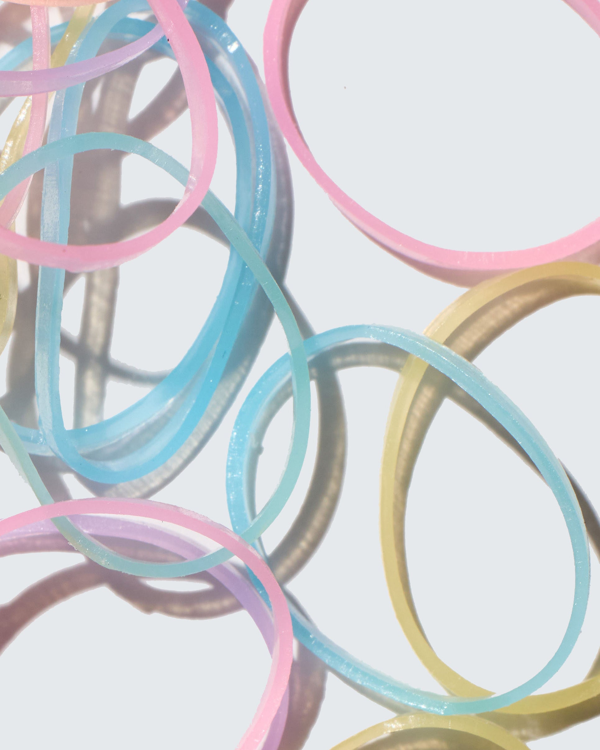 Snag-Free Elastic Hair Ties, 1000-Pack, Pastel