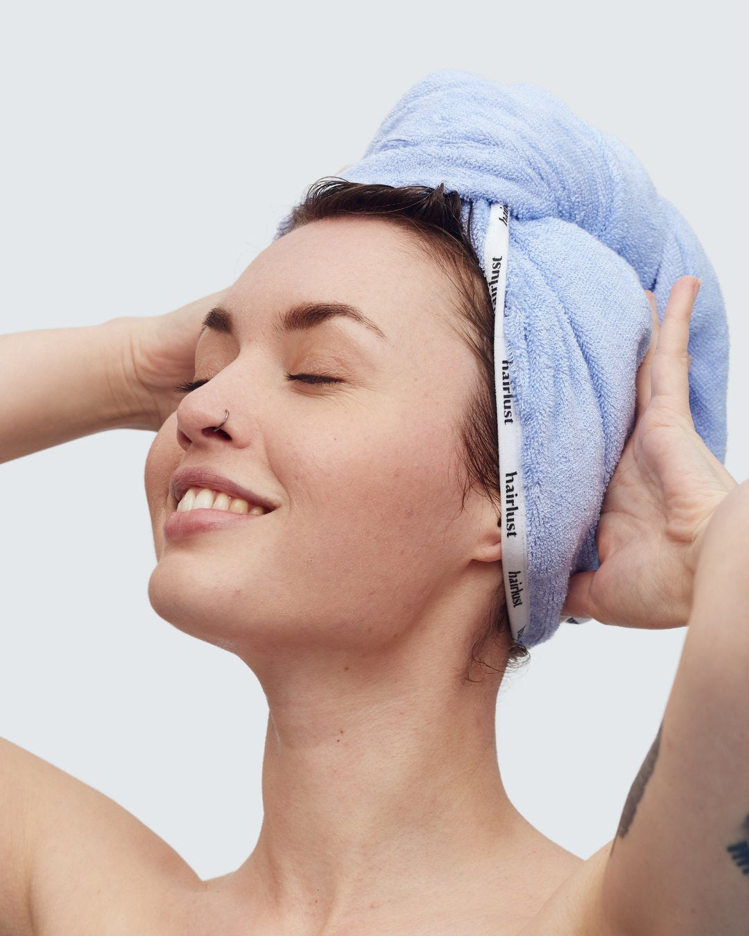 Bamboo Hair Towel Wrap, Blurple