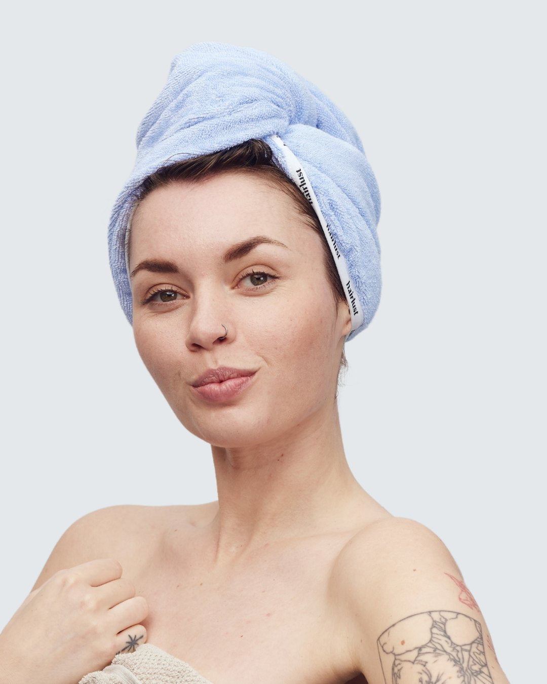 Bamboo Hair Towel Wrap, Blurple