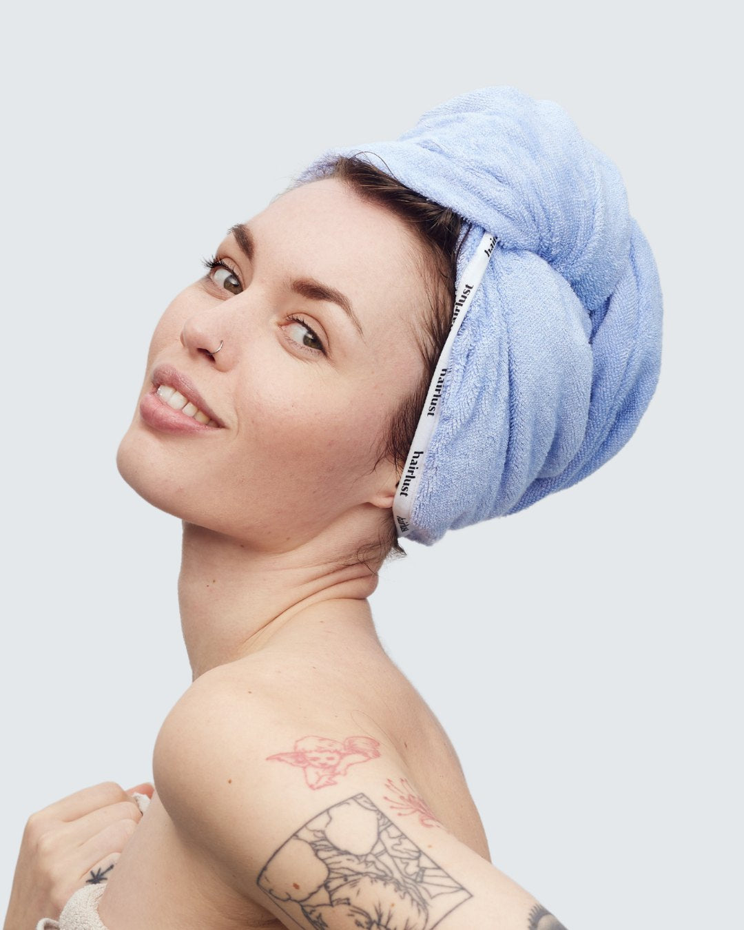 Bamboo Hair Towel Wrap, Blurple