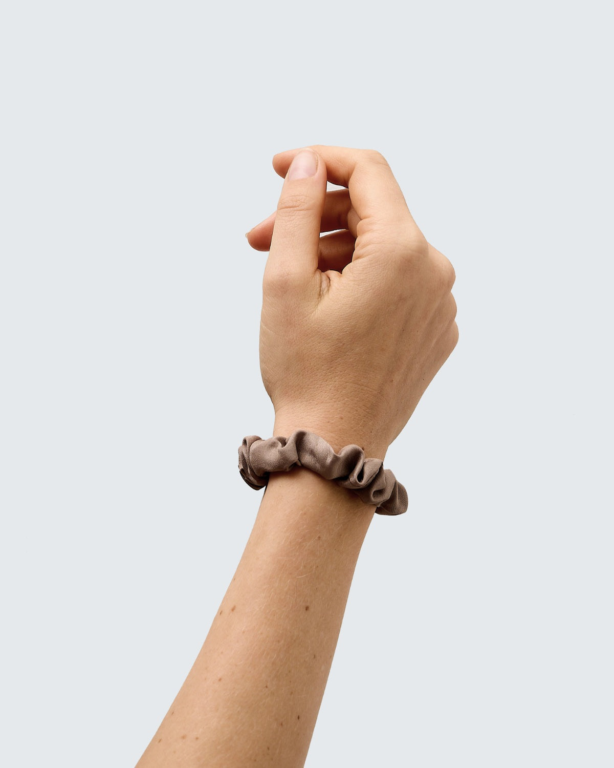 Satin Silk Scrunchies, Small, 5-Pack, Coffee