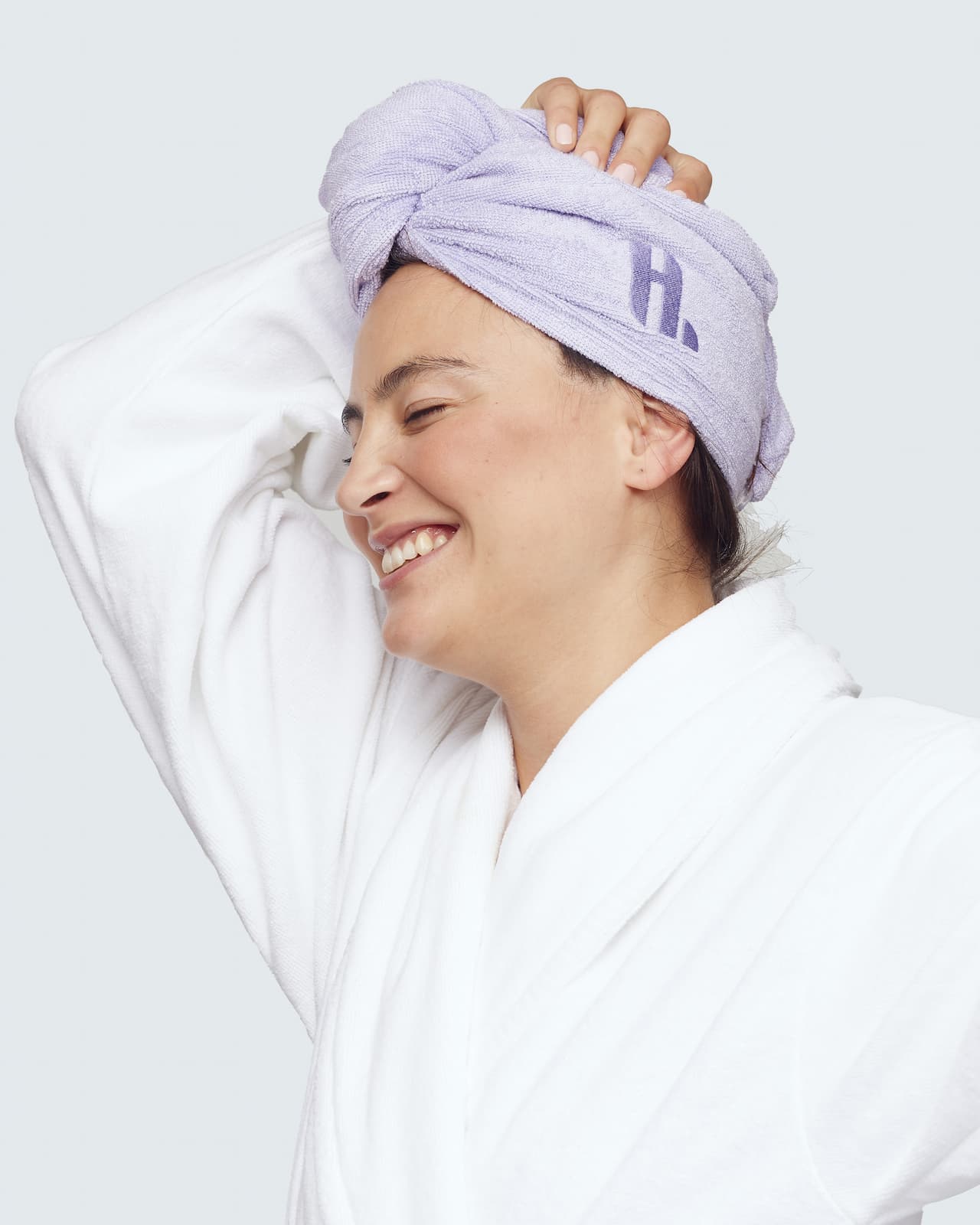 Bamboo Hair Towel Wrap, Purple