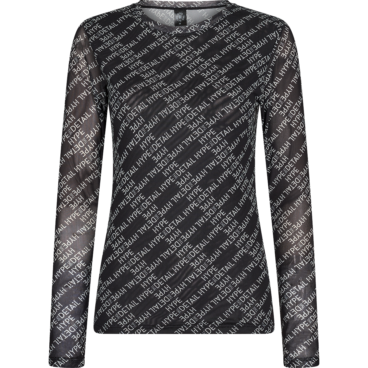 Hype The Detail Mesh bluse, sort