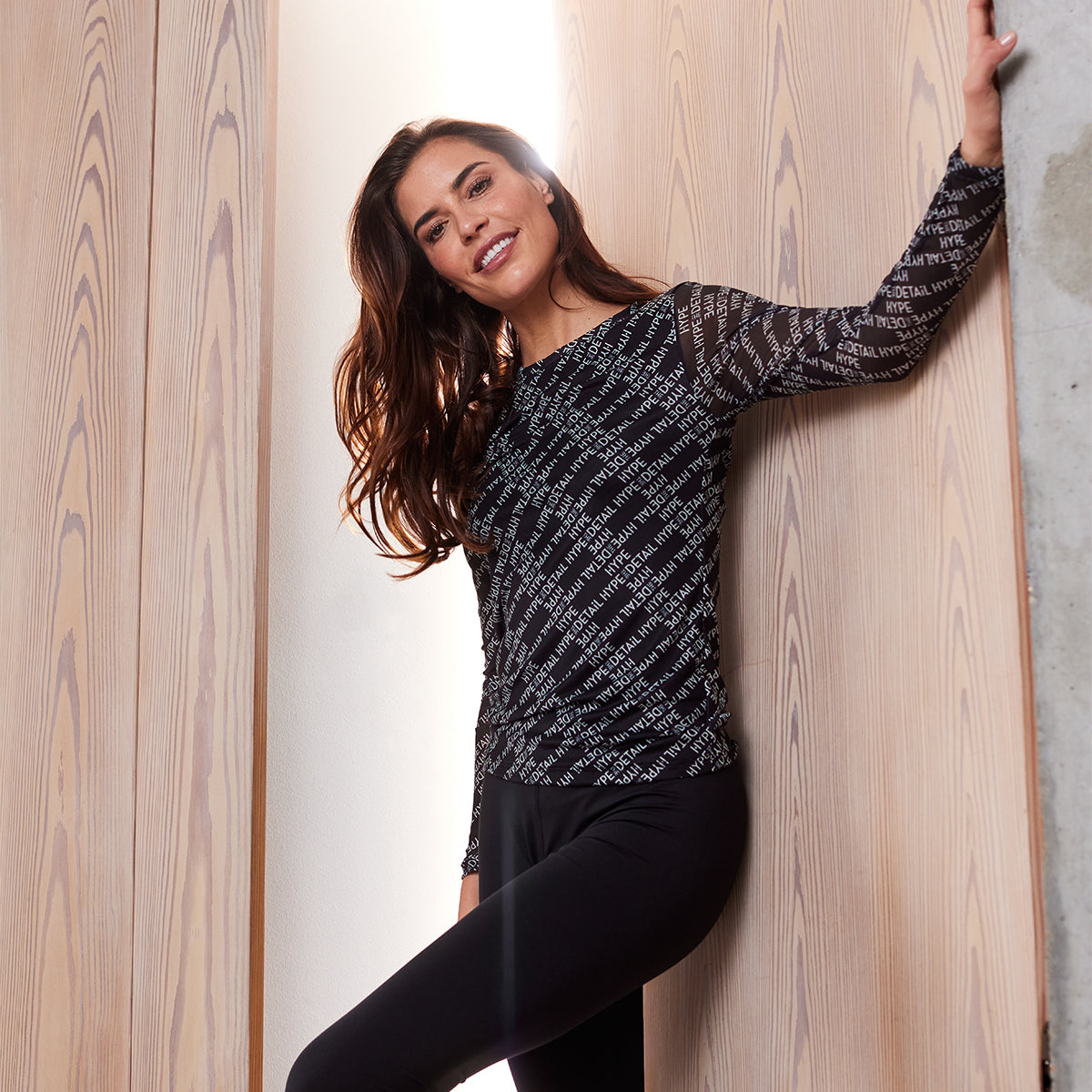 Hype The Detail Mesh bluse, sort