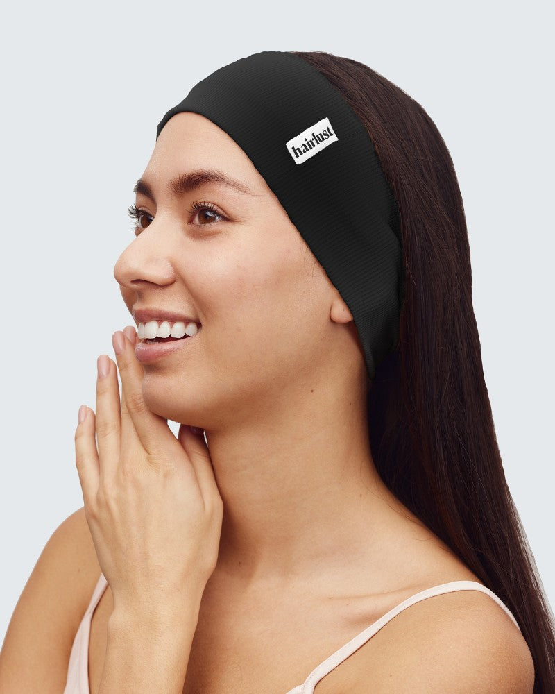 Wide Jersey Headbands, 5-Pack, Gray
