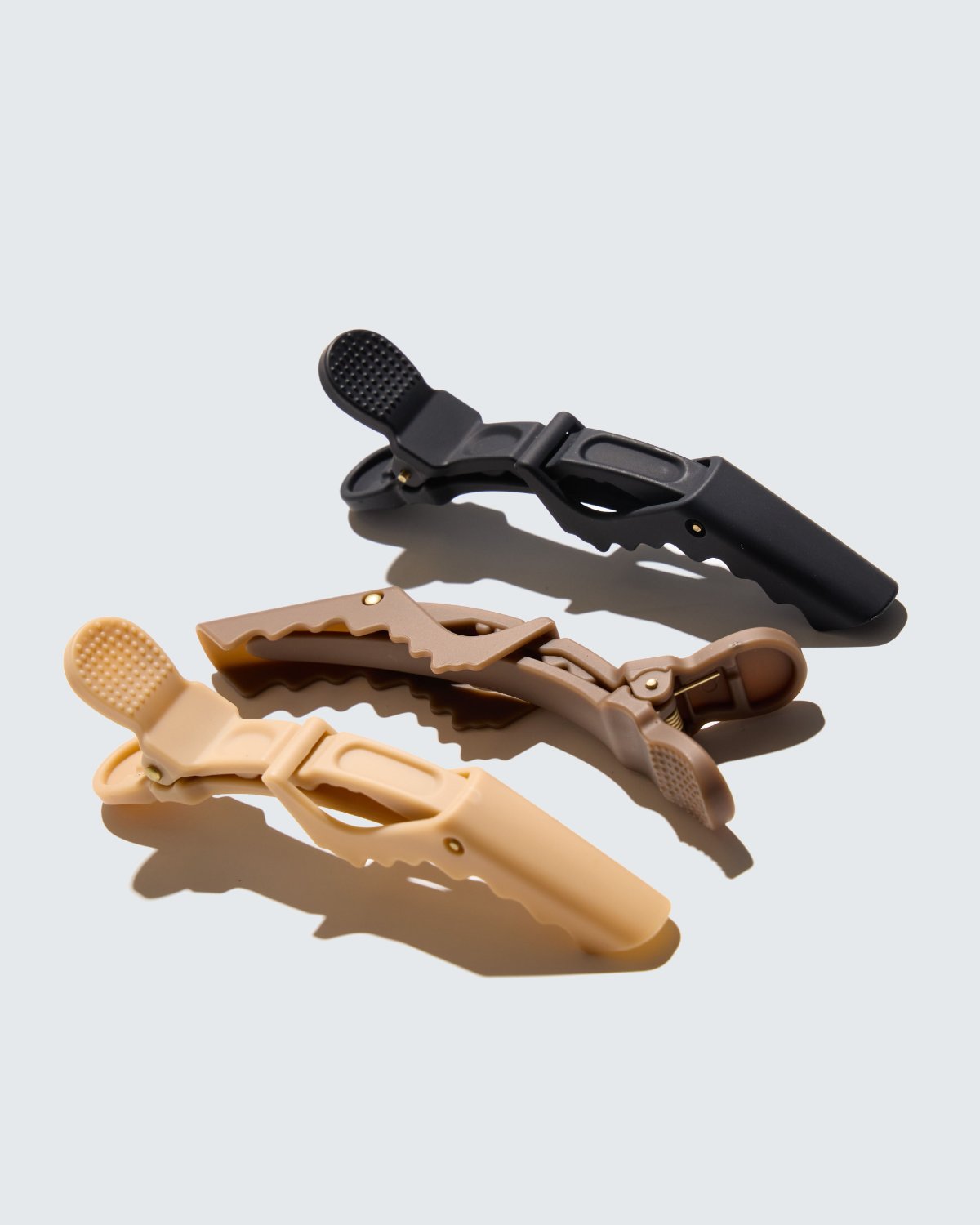Alligator Hair Clips, 3-Pack, Coffee