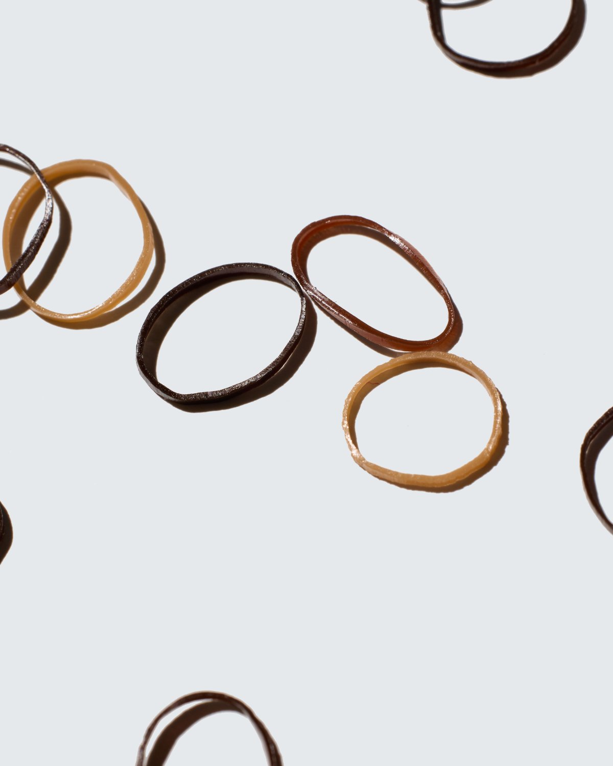 Snag-Free Elastic Hair Ties, 1000-Pack, Coffee