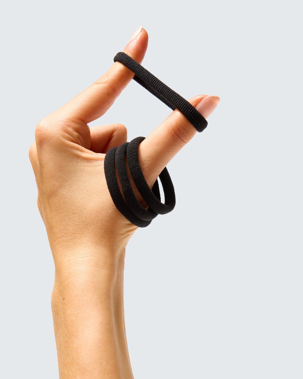 Elastic Hair Ties, 20-Pack, Black