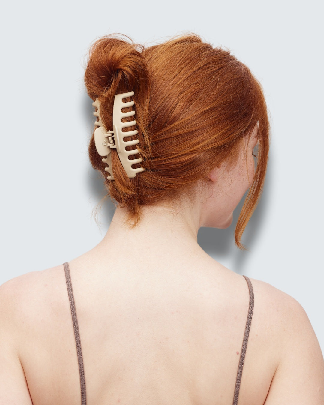 Medium Claw Hair Clips, 3-Pack, Beige