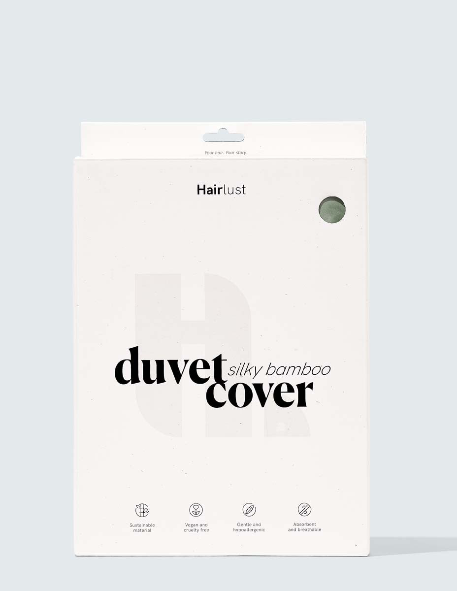 Silky Bamboo Duvet Cover, Olive Green