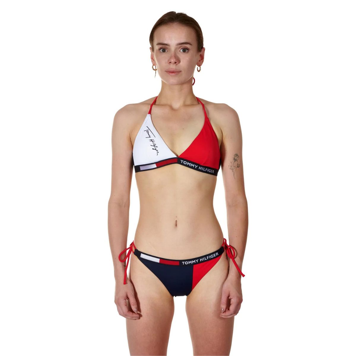 Tommy hilfiger String bikinitrusse, blå