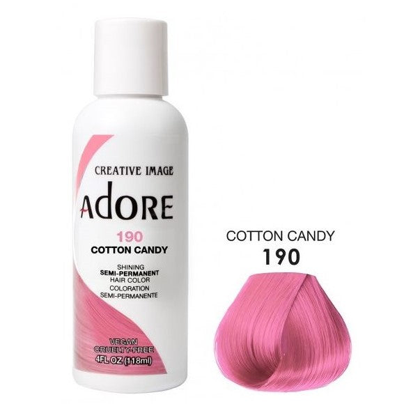 Adore Semi Permanent Hair Color 190 Cotton Candy 118ml Online salg